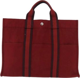 Herm&egrave;s Pre-owned Tote Bags, female, Red, Size: ONE SIZE Pre-owned Fourre tout tote
