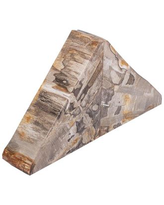 Sagebrook Home 6in Triangular Petrified Wood Bookends