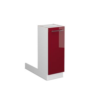 Vicco Isla De Cocina Fame-line, Rojo Burdeos Alto Brillo, 30 Cm Sin Encimera Vicco