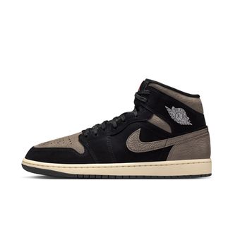 Nike Jordan Mens Air Jordan 1 Mid SE Shoes in Black | IB7110-002