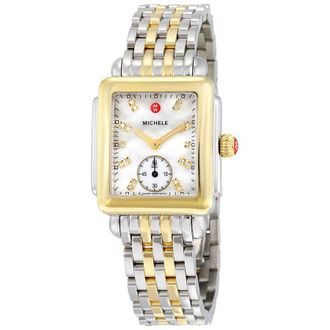 Michele Deco Mother of Pearl Dial Two-tone Ladies Watch MWW06V000042