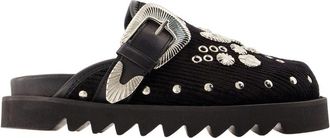 Toga Archives Womens Calfskin Mule Black