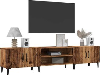 Berkfield Home TV Cabinet Old Wood 180x31.5x40 cm Engineered Wood in Brown