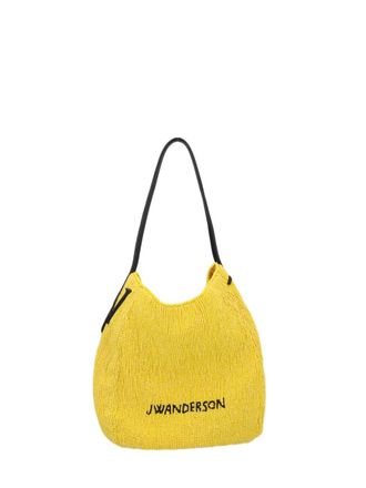 J.W.Anderson Beaded Shoulder Bag with Bulbous Shape and Black Strap