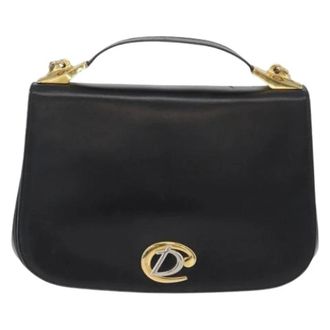 Dior Pre-owned Handbags, female, Black, Size: ONE SIZE Pre-owned Vintage CD Logo Shoulder Bag