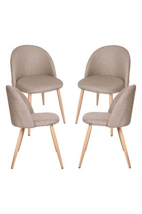 Regalos Miguel Packs Sillas Comedor - Pack 4 Sillas Vint Tela - Beige