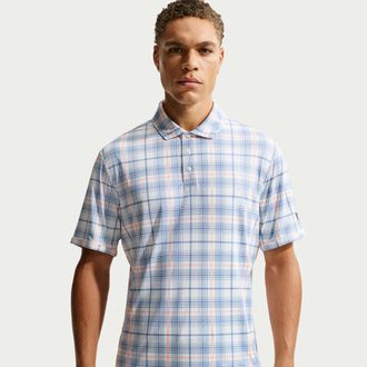 Nike Mens Par Dri-FIT Tartan Golf Polo in White | II0786-133