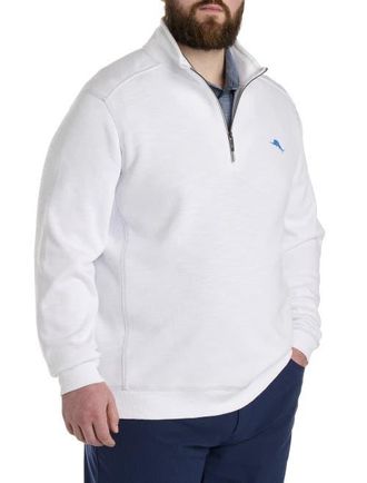 Tommy Bahama Big & Tall Tobago Bay 1/2-Zip Pullover in White at Nordstrom, Size 1X Big