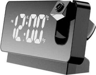 OEM Reloj Despertador Con Proyector Para Dormitorio, Radio Despertador Digital Con Atenuador De 0-100% Y 2 Puertos De Carga Usb, Proyector Giratorio De 18