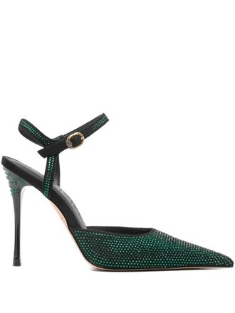 Kurt Geiger embellished pointed-toe pumps - Verde