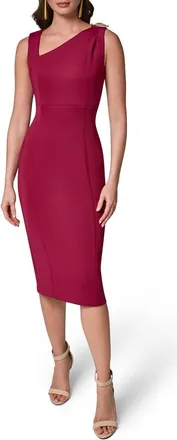 DKNY Asymmetrical Neckline Sheath Dress in Sangria at Nordstrom, Size 10