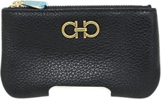 Ferragamo Pre-owned Leren portemonnees - Dames - Vintage Accessoires - Zwart - ONE Size - Leer - Vintage