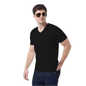 HUGO BOSS Heren Spirit V Neck Slim T-Shirt (Set van 2) (Zwart)
