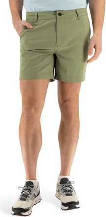 DEVIL-DOG Dungarees 6-Inch Hybrid Chino Shorts in Oil Green at Nordstrom, Size 34
