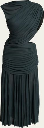 Proenza Schouler Irma Draped Gauzy Jersey Dress