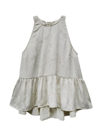 Fifteen Twenty Womens Floren Ruffle Hem Halter Top In Off White