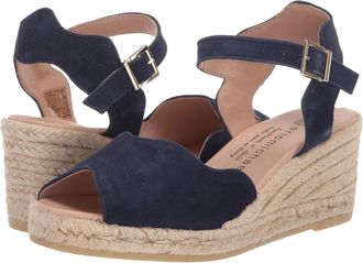 Eric Michael Eric Michael Lupa Sandals Navy Suede Wedge Espadrille JZZ1255