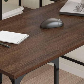 Berkfield Home Decorative Desk Brown Oak 139x139x75 cm Engineered Wood | Size: 139 x 139 x 75 cm