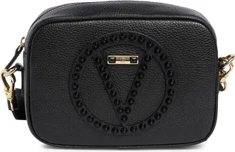 Mario Valentino Mia Rockstud Leather Camera Bag in Black at Nordstrom Rack