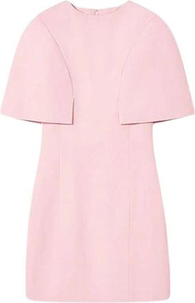 Nina Ricci Kort Mouw Roze Wollen Jurk - Dames - Korte kleedjes - Roze - S - Wol - Kleedjes
