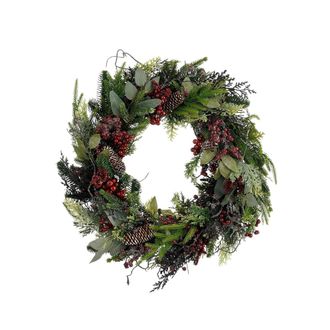 MiCa Decorations Corona navide&ntilde;a burdeos D50