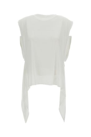 Jacquemus Paper-Effect Jersey Draped Apron Top
