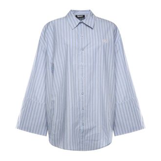 Rotate ROTATE Birger Christensen, Shirts, female, Blue, Size: 2XS Button-front Long Sleeve Shirt
