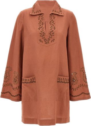 Fortela Genevieve Dress - Dames - Korte kleedjes - Rood - XS - Katoen - Kleedjes