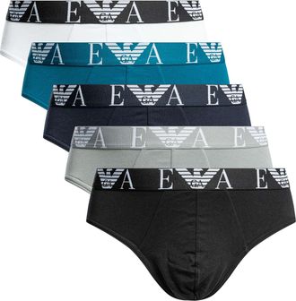 Emporio Armani 5 Pak Slips, Veelkleurig
