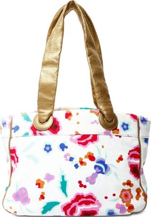 Chanel 2004-2005 flower canvas tote bag - Bianco