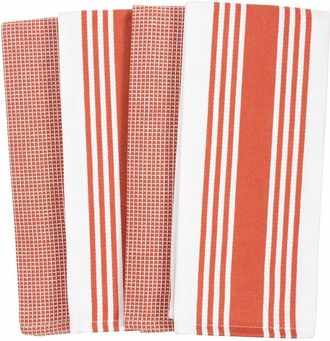 KAF Home Kaf Home Set Of 4 Madison Waffle Assorted Linens