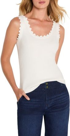 Nic+Zoe Scallop Sweater Tank in Classic Cream at Nordstrom, Size Large