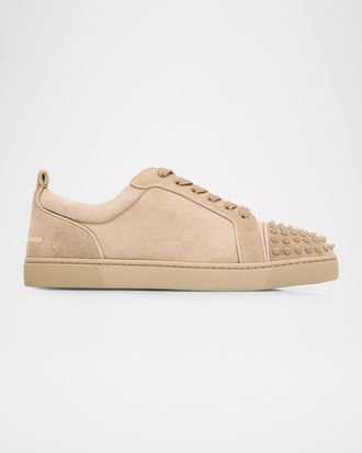 Christian Louboutin Louis Jr Spikes Canopy Suede Sneakers