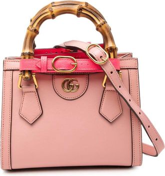 Gucci Pre-owned Gucci Mini Calfskin Bamboo Diana Satchel 655661.520981