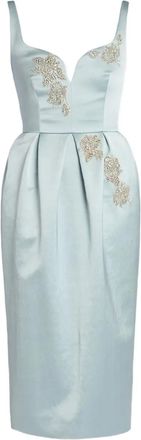 Erdem Abito midi con decorazione - Blu