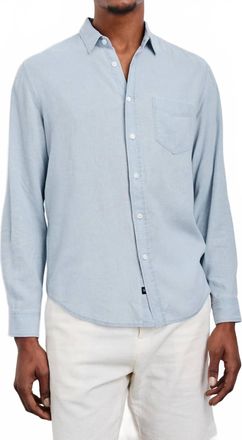 Rails Mykonos Long Sleeve Button Down Shirt In Blue Lag