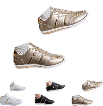 Generic Trainers for Women Ladies Trainers Wide Fit Wedge Walking Sneakers Cosy Soft Non Slip Shoes Lightweight Low Top Lace up Orthopedic Womens Sport and Ou