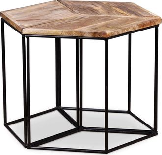 vidaXL Mesa De Centro De Madera Maciza De Mango 56x48x40 Cm Vidaxl