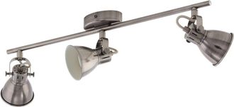 Loops Flush Ceiling Light Colour Nickel Antique Creme Shade Bulb GU10 3x3.3W