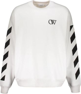 Off-white Sweatshirt met lange mouwen - Heren - Sweatshirts - Wit - L - Katoen - Hoodies & sweatvesten