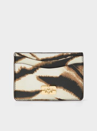 Ganni Bou zebra print cardholder