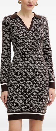 Guess Co Abito corto con scollo a V - Marrone