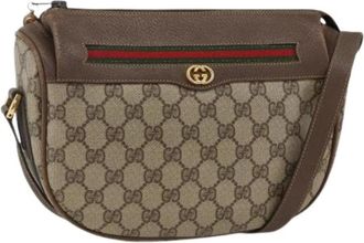 Gucci Pre-owned Cross Body Bags, female, Beige, Size: ONE SIZE Pre-owned Vintage Shoulder Bag