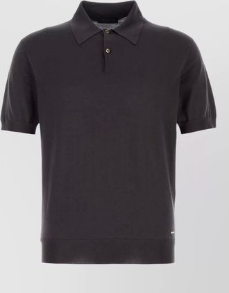 Prada silk knit polo shirt short sleeves