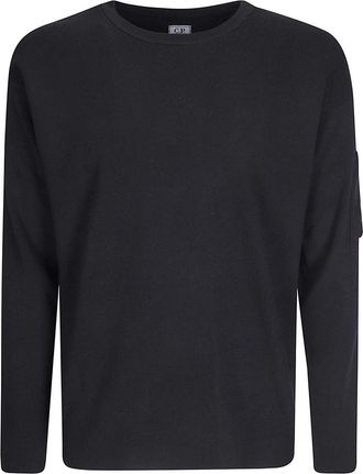 C.P. Company C. P. Company Cotton Sea Island Crewneck Lens Sweater