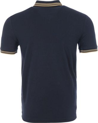 HUGO BOSS Mens Paul Curved New Logo Slim Fit Polo Shirt - Navy - Blue - Size Large