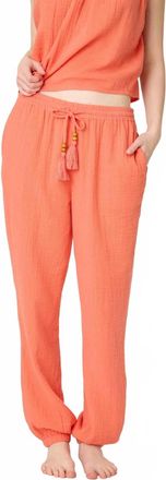 PJ Salvage Sea You In Capri Pants In Hot Coral