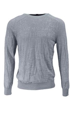 Lords of Harlech Cole Fully Fashioned Merino Wool Crewneck Sweater in Flannel at Nordstrom, Size Xx-Large