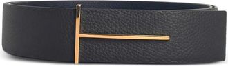 Tom Ford Dark Brown Textured Reversible Belt