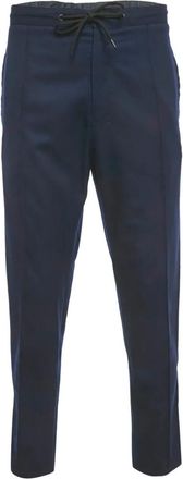 Kenzo drawstring-fastening wool trousers - men - Wool - L - Blue